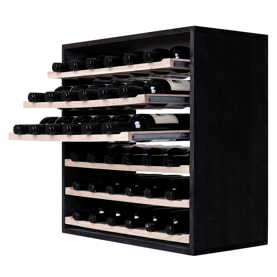 Caverack Modular Wine Rack System - Six Sliding Shelves - 36 Bottles - LEO