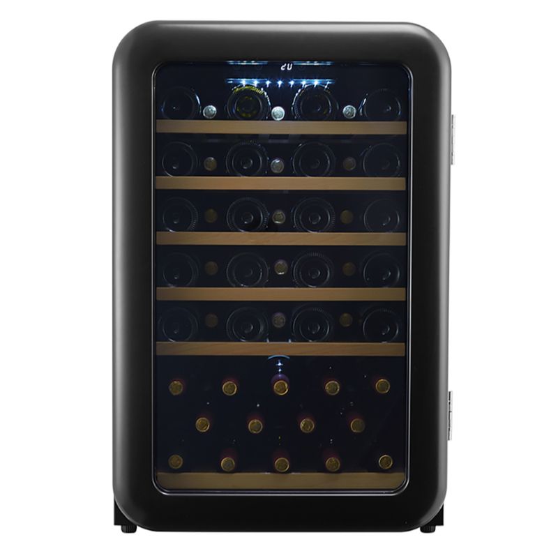 Cavecool Retro Apatite Wine Fridge - 49 bottles - Single zone - Black