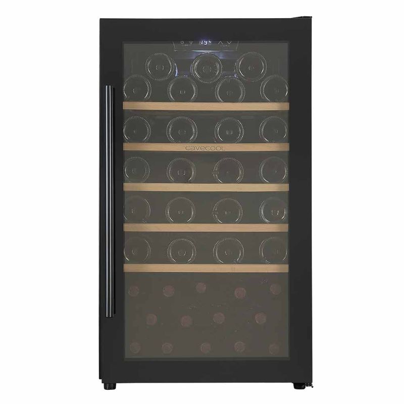 Cavecool Raw Citrine Wine Fridge - 56 bottles - 1 zone - Black