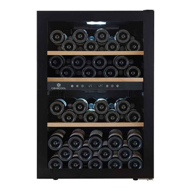 Cavecool Chill Topaz Wine Fridge - 62 bottles - Dual zone - Black