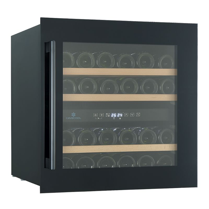 Cavecool Morion Dravite Wine Fridge - 36 bottles - 2 zones - Black - Integrated