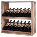 Caverack Modular Wine Rack Andino module in Burnt Pine S3BPINE Displaying 14 bottles in a tilted side view