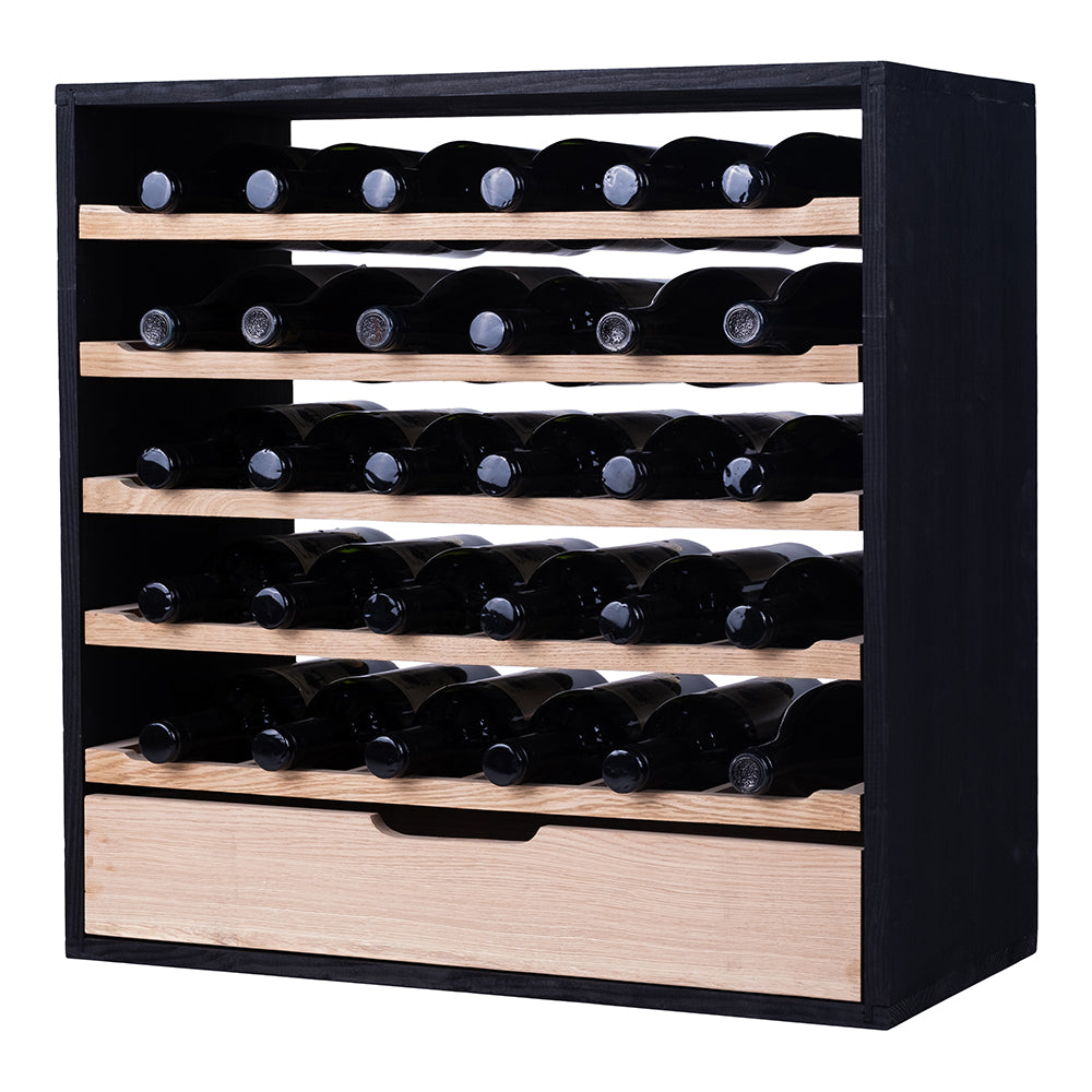 Caverack Modular Wine Rack System - 30 Bottles + Drawer - CLEO
