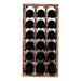 Caverack Modular Wine Racks - HALF ALDA - Burnt Pine - S11BPINE Display Front Image displaying 18 Wine Bottles