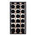 Caverack Modular Wine Racks - HALF ALDA - Oak and Black - S11BLACK Display Front Image displaying 18 wine bottles