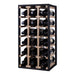 Caverack Modular Wine Racks - HALF ALDA - Oak and Black - S11BLACK Display Side Image displaying 18 wine bottles
