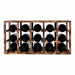 Caverack Modular Wine Racks - HALF ALDA WIDE - Burnt Pine S17BPINE display image showing the rack fully stocked with 15 Bordeaux wine bottles
