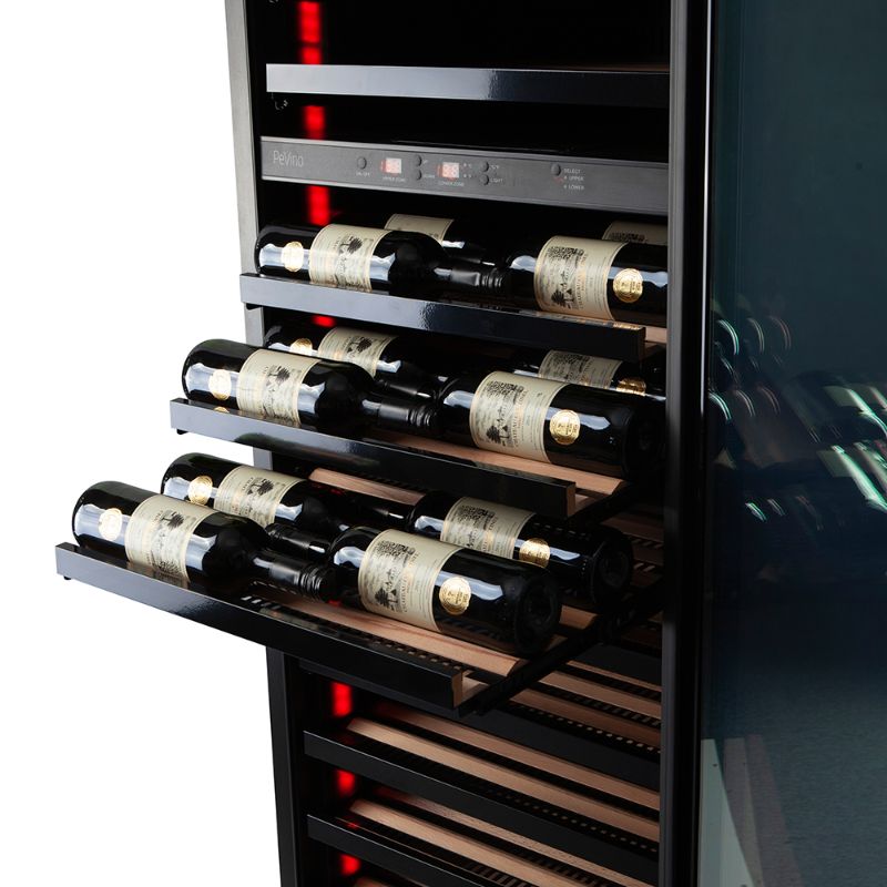 Pevino Imperial 96 bottles Wine Fridge - 2 zones - Matte black steel