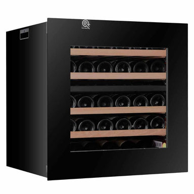 Pevino Majestic 30 bottles Wine Fridge - push open - 2 zones - black - Integrated