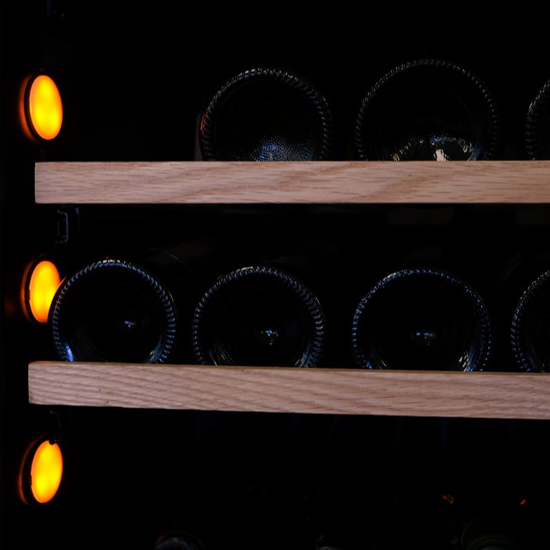 Pevino Majestic 24 bottles Wine Fridge - Single zone - Black glass front - Integrated