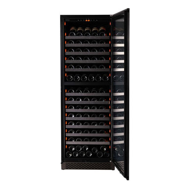 Pevino Majestic 150 bottles Wine Fridge - 2 zones - Black steel front