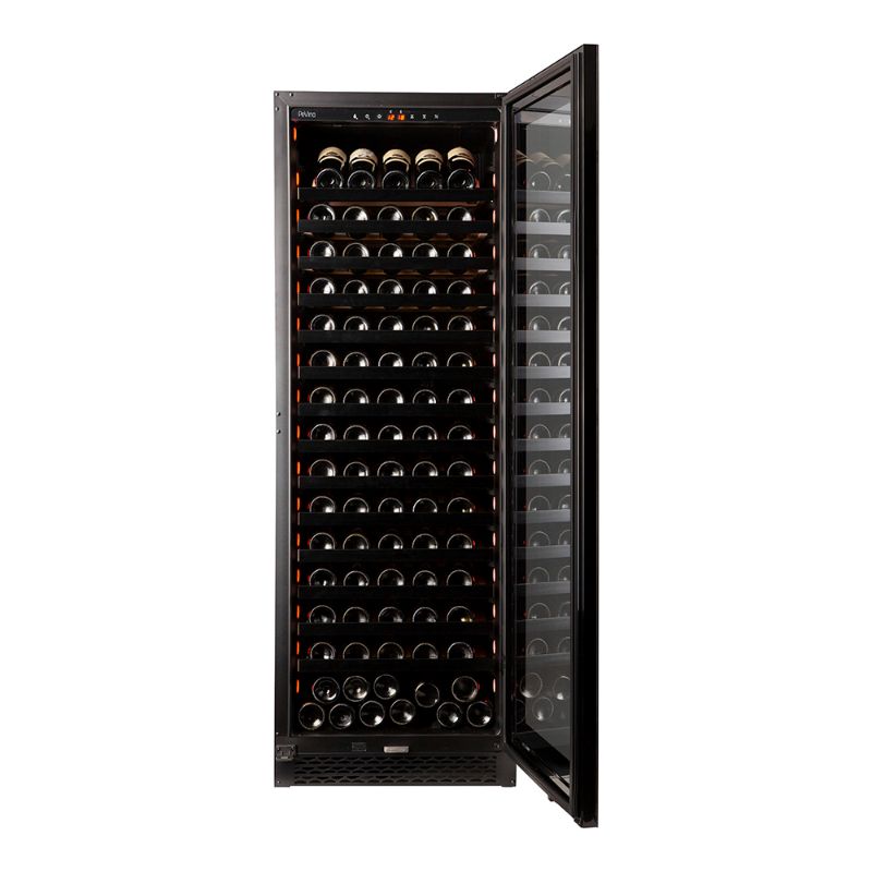 Pevino Majestic 159 bottles Wine Fridge - 1 zone - Black glass front