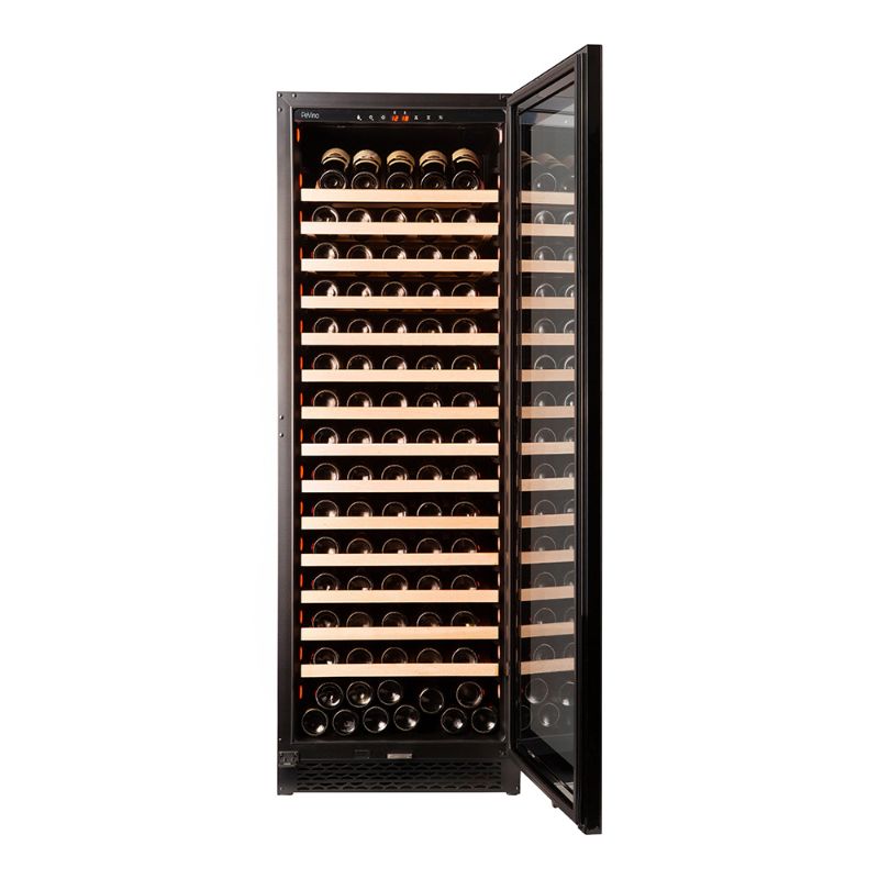Pevino Majestic 159 bottles Wine Fridge - 1 zone - Black glass front