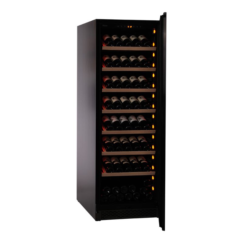  Pevino Majestic Display 159 bottles Wine Fridge - 1 zone - Black glass front