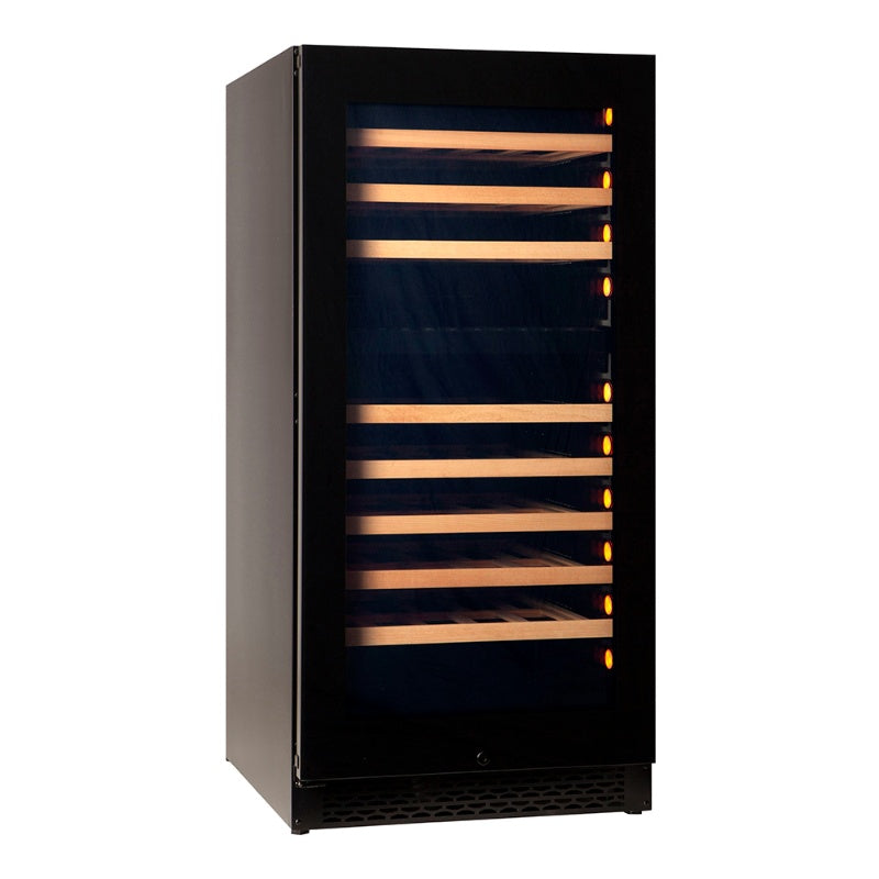 Pevino Majestic 104 bottles Wine Fridge - 2 zones - Black glass front