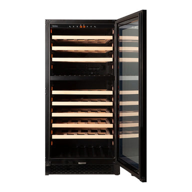 Pevino Majestic 104 bottles Wine Fridge - 2 zones - Black glass front