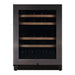 Pevino Majestic 39 bottles Wine Fridge - 2 zones - Black Steel