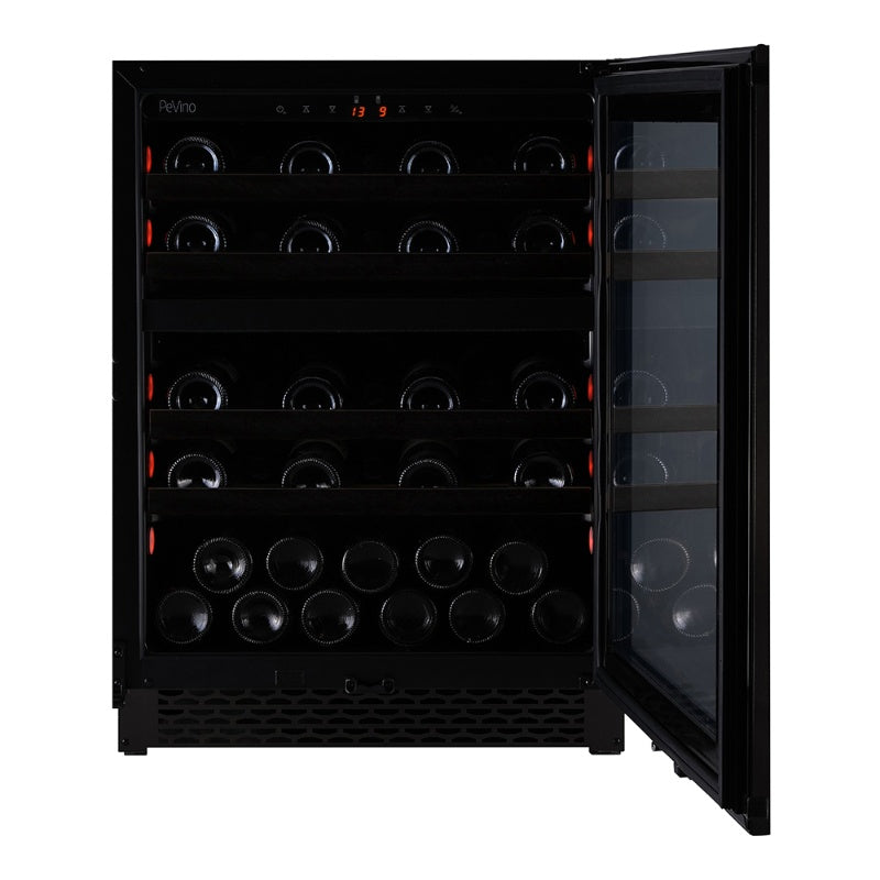 Pevino Majestic 39 bottles Wine Fridge - 2 zones - Black Steel