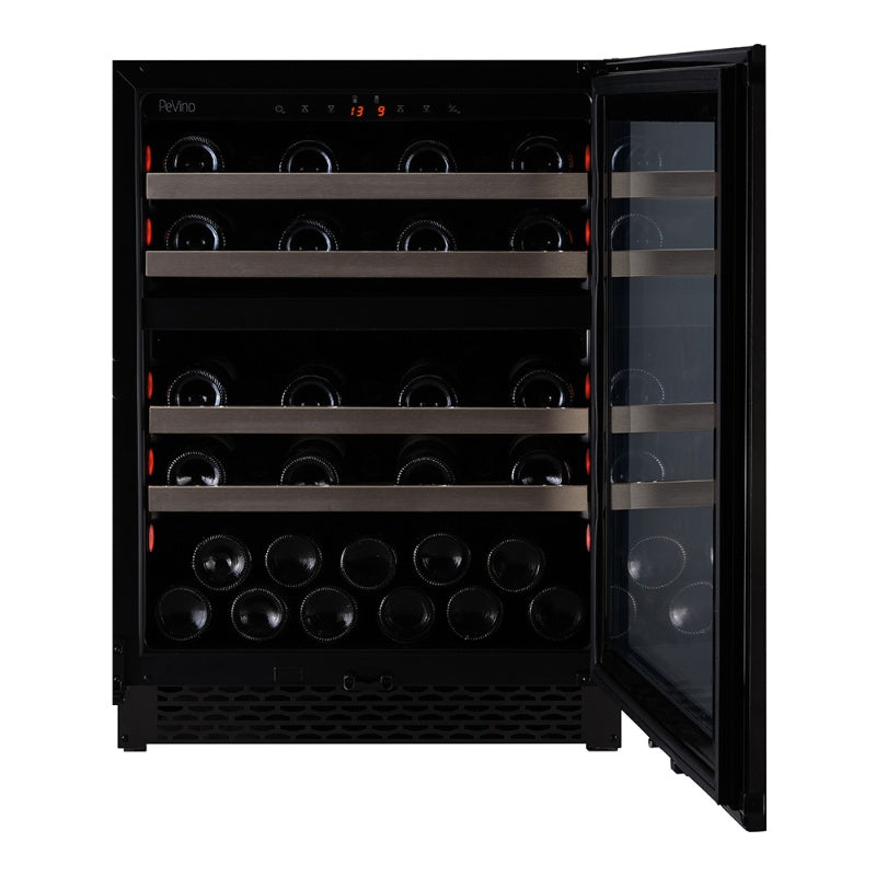 Pevino Majestic 39 bottles Wine Fridge - 2 zones - Black Steel