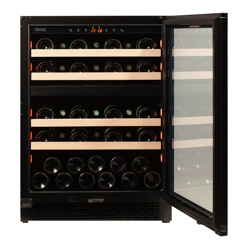 Pevino Majestic 39 bottles Wine Fridge - 2 zones - Black glass front
