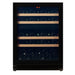 Pevino Majestic 39 bottles Wine Fridge - 2 zones - Black glass front