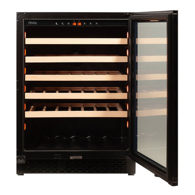 Pevino Majestic 46 bottles Wine Fridge - 1 zone - Black Glassfront