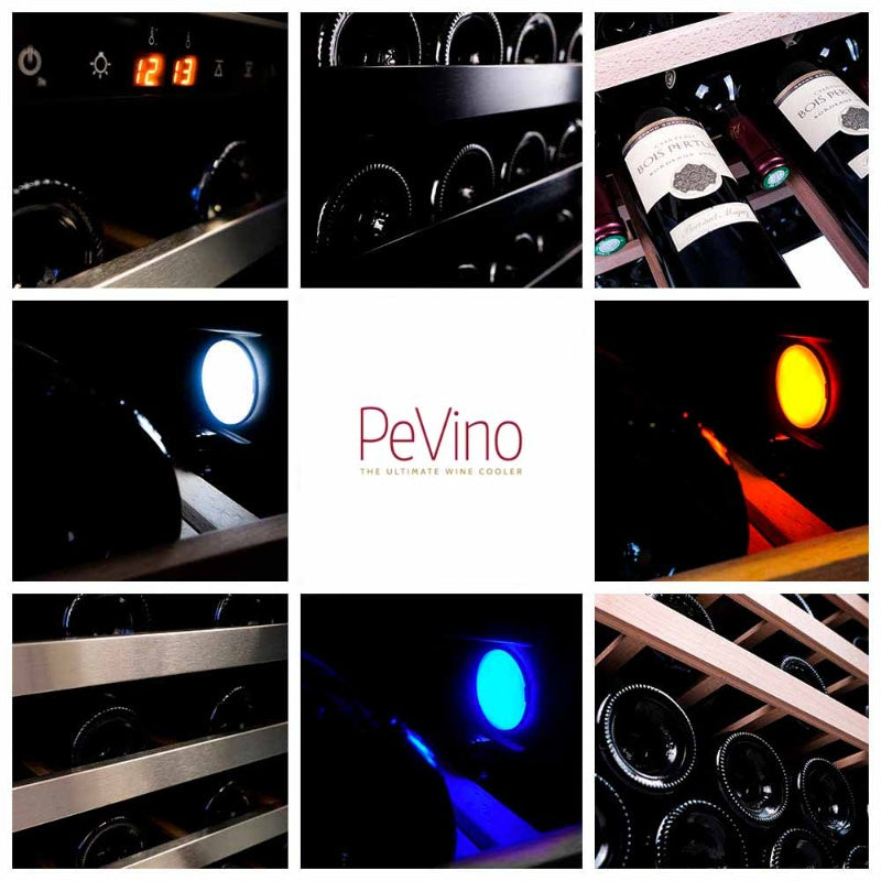 Pevino Majestic 46 bottles Wine Fridge - 1 zone - Black steel