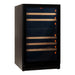 Pevino Majestic 74 bottles Wine Fridge - 2 zones - Black glass front