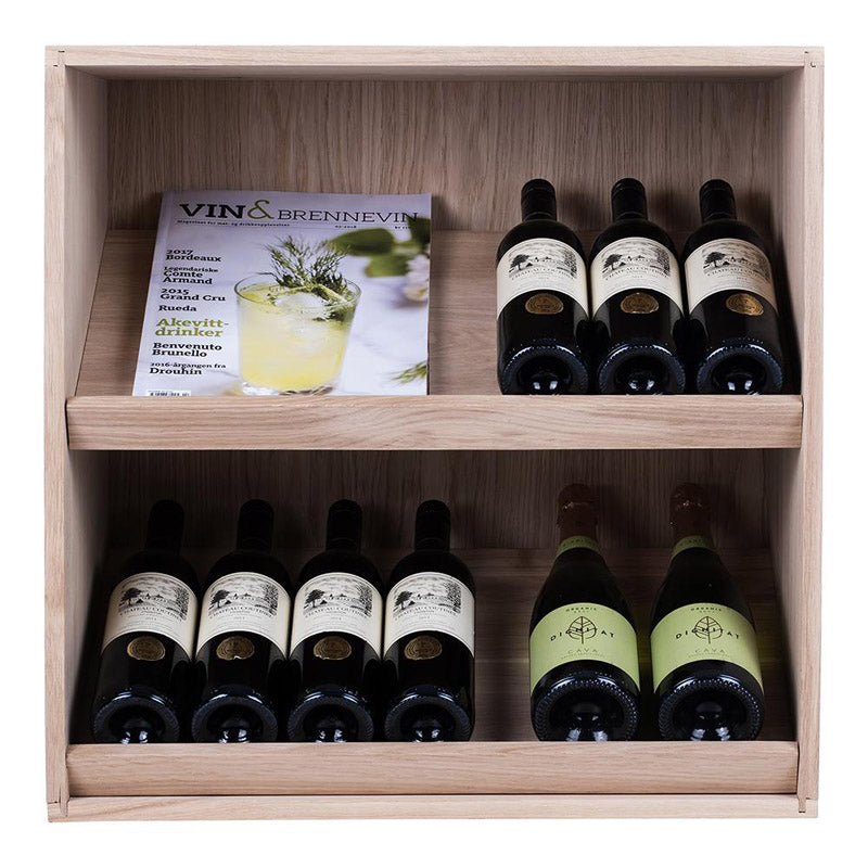 Caverack Modular Wine Rack System in Oak - 14 Bottles - ANDINO Display Option
