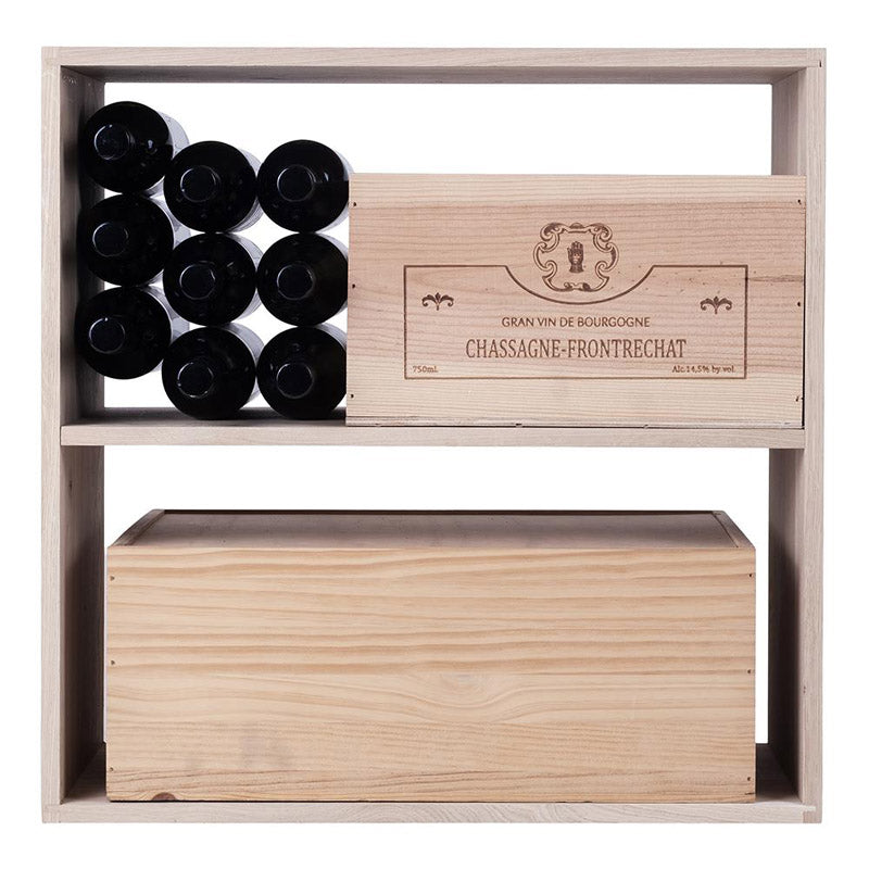 Caverack Modular Wine Rack System in Oak - Fixed Shelves - CENZO