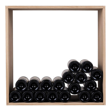 Caverack Modular Wine Rack System in Oak - ENZO - square wine system fully customizable 