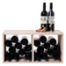 Caverack Modular Wine Rack System in Pine - FICO front fully stocked view laying on side with display option