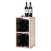 Caverack Modular Wine Rack System in Pine - FICO front fully stocked view standing upright with a display