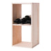 Caverack Modular Wine Rack System in Pine - FICO front half stocked view standing upright