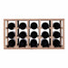 Caverack Modular Wine Rack System - 15 Bottles - HALF ALDA WIDE in oak fully stocked with 15 wine bottles front view