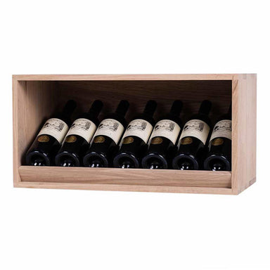 Caverack Modular Wine Rack System in Oak - 7 Bottles - HALF ANDINO angled view