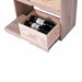 Caverack Modular Wine Rack System in Oak - Sliding Shelves - PERNO view of bottom shelf