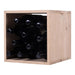 Caverack Modular Wine Rack System in Oak - QUARTER FICO front stocked view on angle