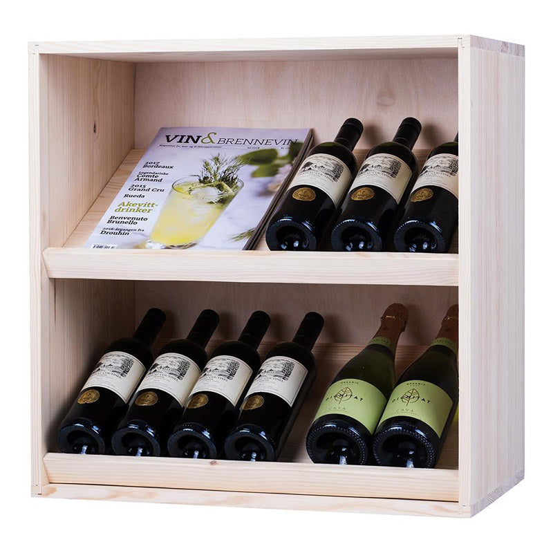 Caverack Modular Wine Rack System in Pine -  14 Bottles - ANDINO Display Option