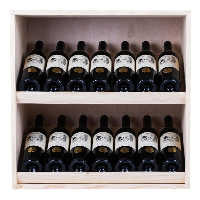 Caverack Modular Wine Rack System in Pine  - 14 Bottles - ANDINO