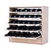 Caverack Modular Wine Rack System in Pine - 30 Bottles + Drawer - CLEO front fully stocked with shelves extended view