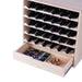 Caverack Modular Wine Rack System in Pine - 30 Bottles + Drawer - CLEO bottom drawer extended