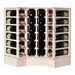 Caverack Modular Wine Rack System in Pine - 24 Bottles - CORNER front view with base