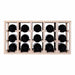 Caverack Modular Wine Rack System - 15 Bottles - HALF ALDA WIDE in pine fully stocked with 15 wine bottles front view