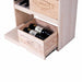 Caverack Modular Wine Rack System in Pine - Sliding Shelves - PERNO bottom shelf view