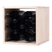 Caverack Modular Wine Rack System in Pine - QUARTER FICO front view and stocked on angle