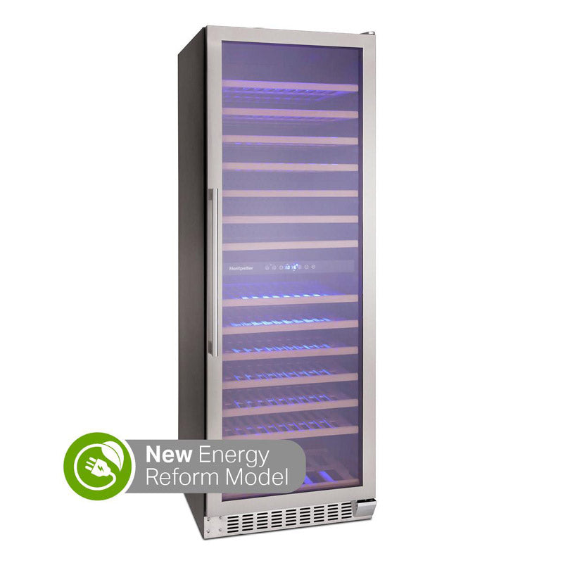 Montpellier - WC166X - Dual Zone 166 Bottle Wine Cooler in Stainless Steel