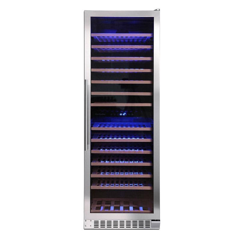 Montpellier - WC166X - Dual Zone 166 Bottle Wine Cooler in Stainless Steel