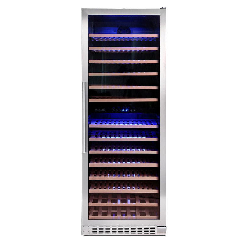 Montpellier - WC181X - Dual Zone 181 Bottle Wine Cooler in Stainless Steel