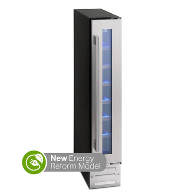 Montpellier - WC7X - Slimline 7 Bottle Wine Cooler in Stainless Steel Front Angled View